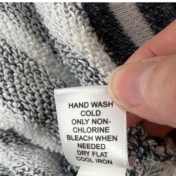 Banana Republic Collared Striped Pullover Sweatshirt Medium Preppy Layer Coastal - Picture 10 of 12